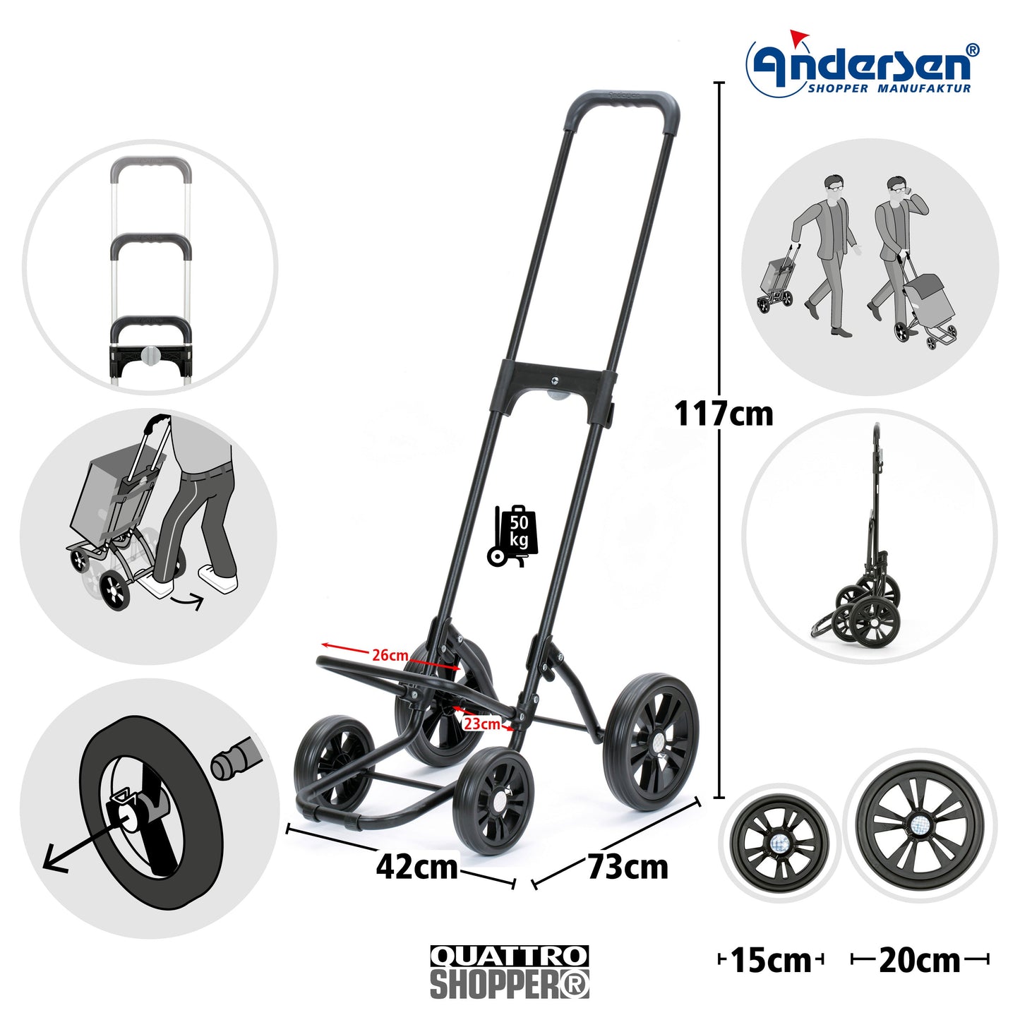 Andersen Shopper Manufaktur-Quattro Shopper Ipek Mo salbei-www.shopping-trolley.ch-bild2