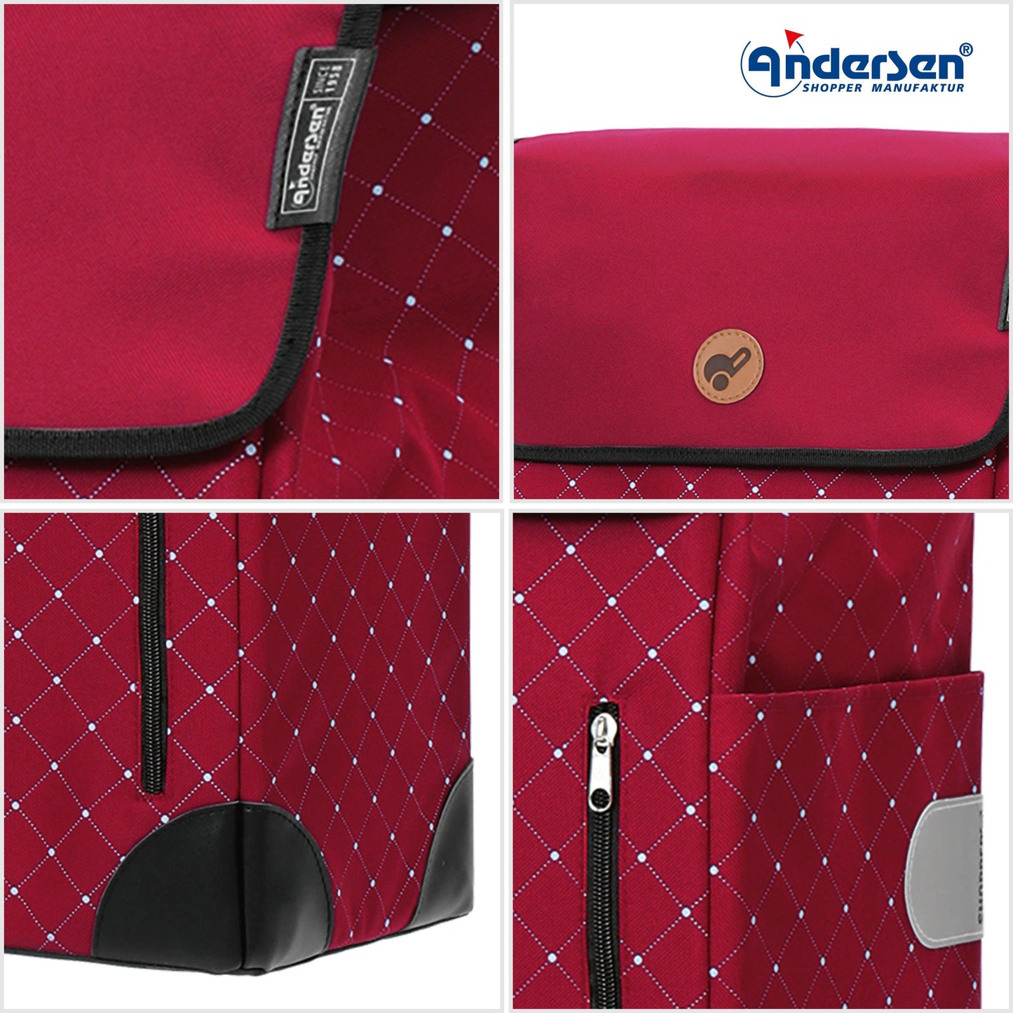 Andersen Shopper Manufaktur-Quattro Shopper Sofia rot-www.shopping-trolley.ch-bild5