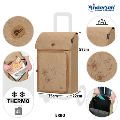 Andersen Shopper Manufaktur-Royal Shopper (Dreispeichenrad 25 cm) Erbo beige-www.shopping-trolley.ch-bild3