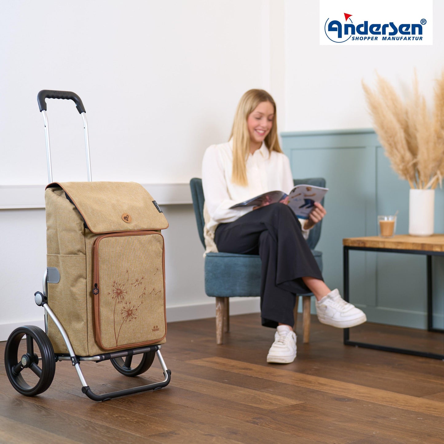 Andersen Shopper Manufaktur-Royal Shopper (Dreispeichenrad 25 cm) Erbo beige-www.shopping-trolley.ch-bild6