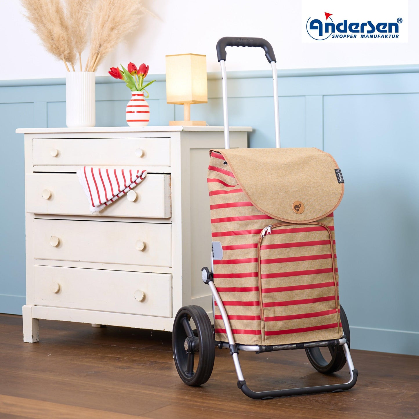 Andersen Shopper Manufaktur-Royal Shopper (Dreispeichenrad 25 cm) Eske rot-www.shopping-trolley.ch-bild6