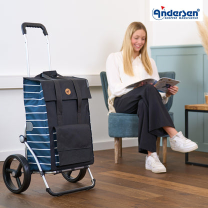 Andersen Shopper Manufaktur-Royal Shopper (Dreispeichenrad 25 cm) Jella blau-www.shopping-trolley.ch-bild6