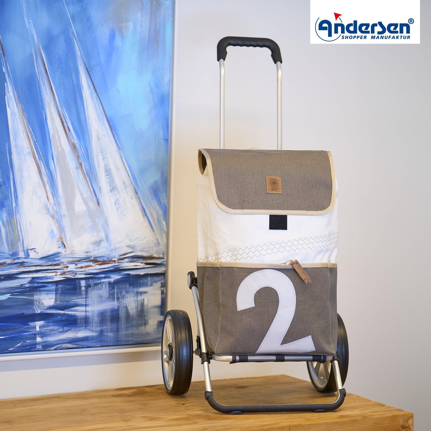 Andersen Shopper Manufaktur-Royal Shopper (Kugellagerrad 25 cm) 360° Mole 2-www.shopping-trolley.ch-bild6