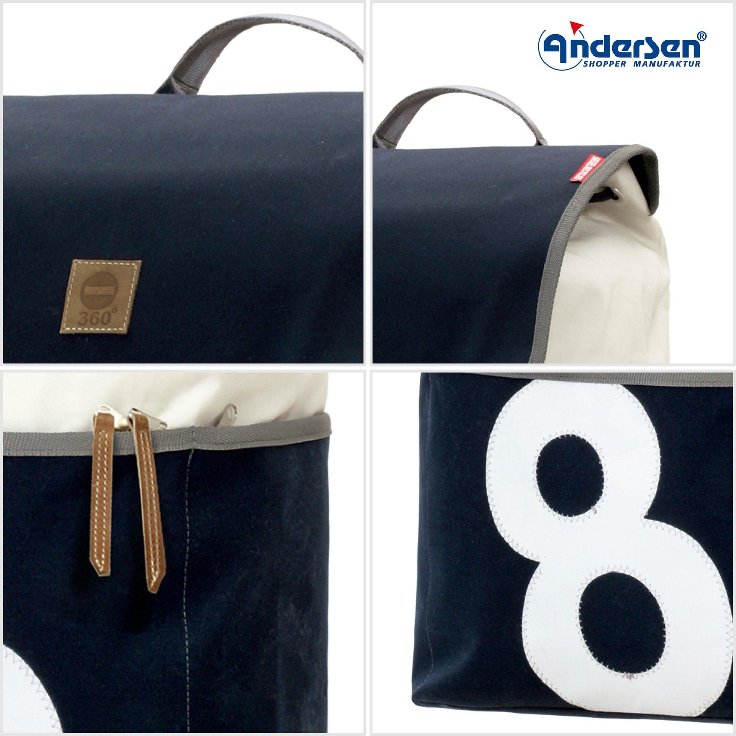 Andersen Shopper Manufaktur-Royal Shopper (Kugellagerrad 25 cm) 360° Mole 8-www.shopping-trolley.ch-bild5