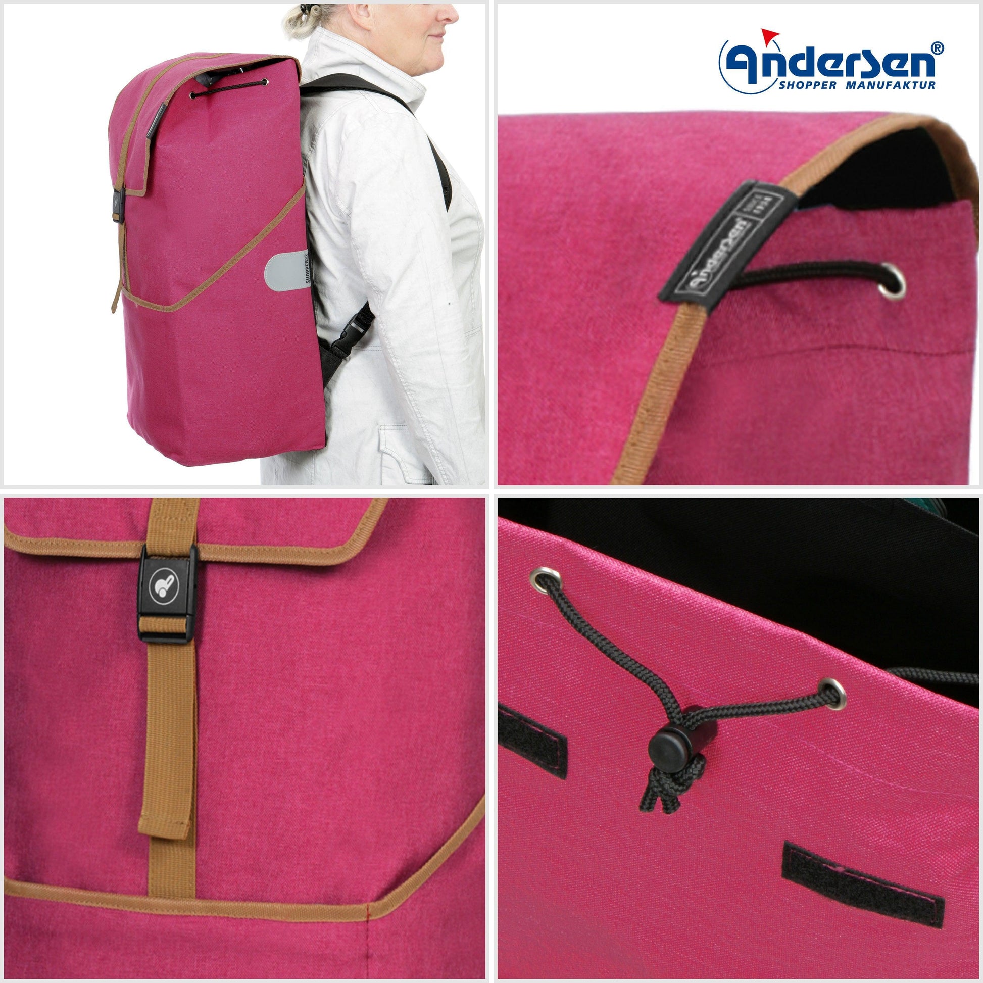 Andersen Shopper Manufaktur-Royal Shopper (Kugellagerrad 25 cm) Auke rubin-www.shopping-trolley.ch-bild5