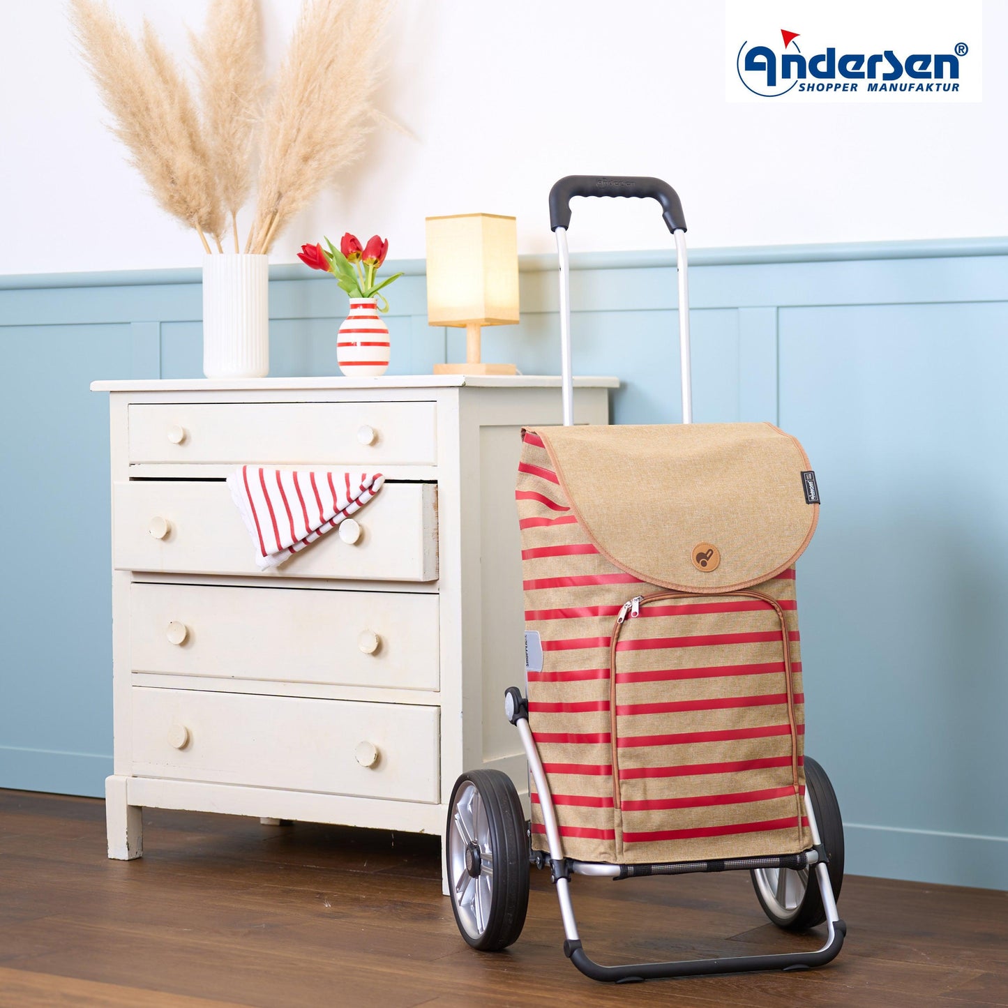 Andersen Shopper Manufaktur-Royal Shopper (Kugellagerrad 25 cm) Eske rot-www.shopping-trolley.ch-bild6