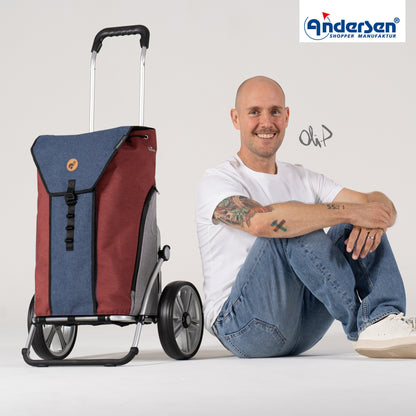 Andersen Shopper Manufaktur-Royal Shopper (Kugellagerrad 25 cm) Oli.P 2.0 blau-www.shopping-trolley.ch-bild6