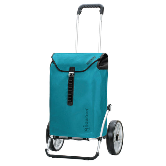 Andersen Shopper Manufaktur-Royal Shopper (Kugellagerrad 25 cm) Ortlieb petrol-www.shopping-trolley.ch-bild1