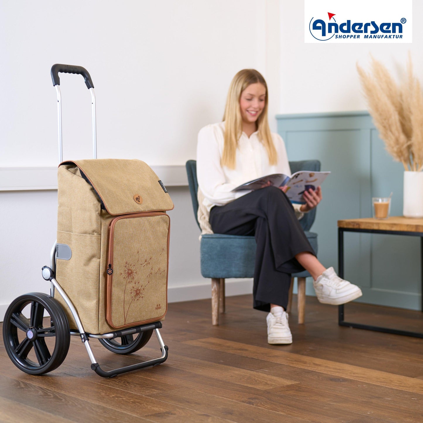 Andersen Shopper Manufaktur-Royal Shopper (Kugellagerrad 29 cm) Erbo beige-www.shopping-trolley.ch-bild6