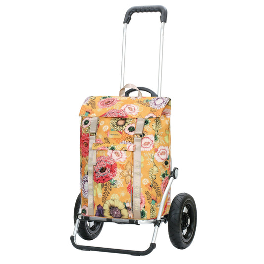 Andersen Shopper Manufaktur-Royal Shopper (Luft-Kugellagerrad 25 cm) Basil Bloom gelb-www.shopping-trolley.ch-bild1