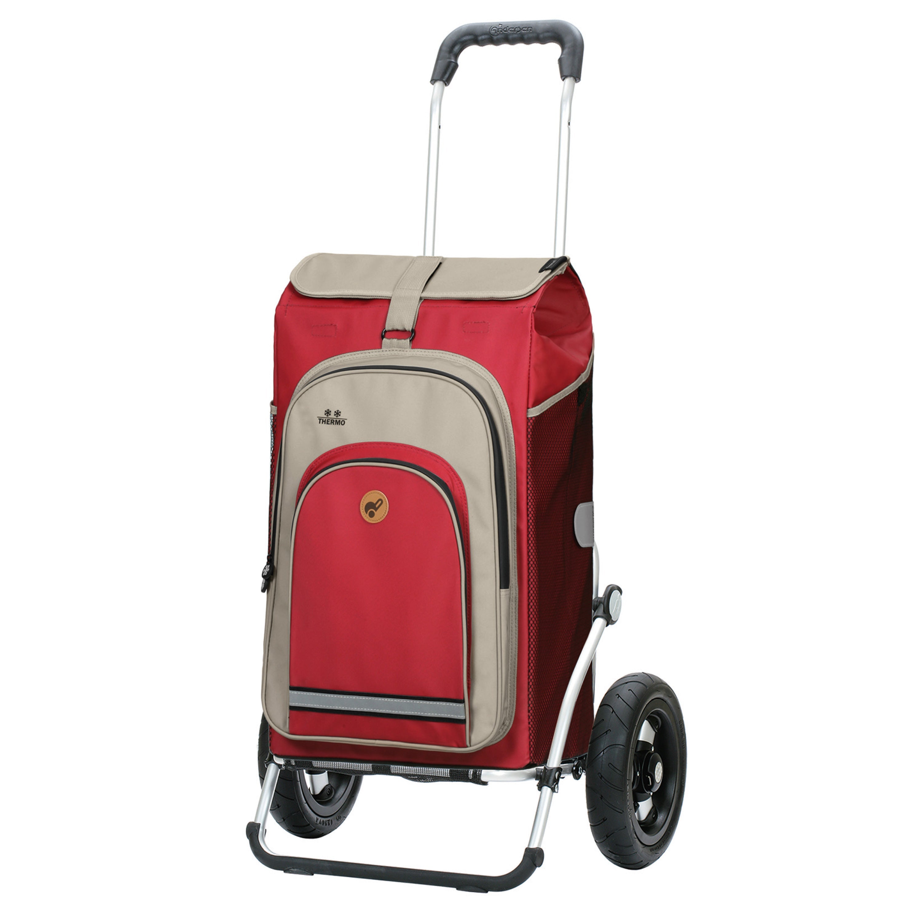 Andersen Shopper Manufaktur-Royal Shopper (Luft-Kugellagerrad 25 cm) Hydro 2.1 rot-www.shopping-trolley.ch-bild1