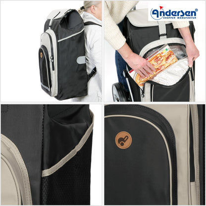 Andersen Shopper Manufaktur-Royal Shopper (Luft-Kugellagerrad 25 cm) Hydro 2.1 schwarz-www.shopping-trolley.ch-bild5