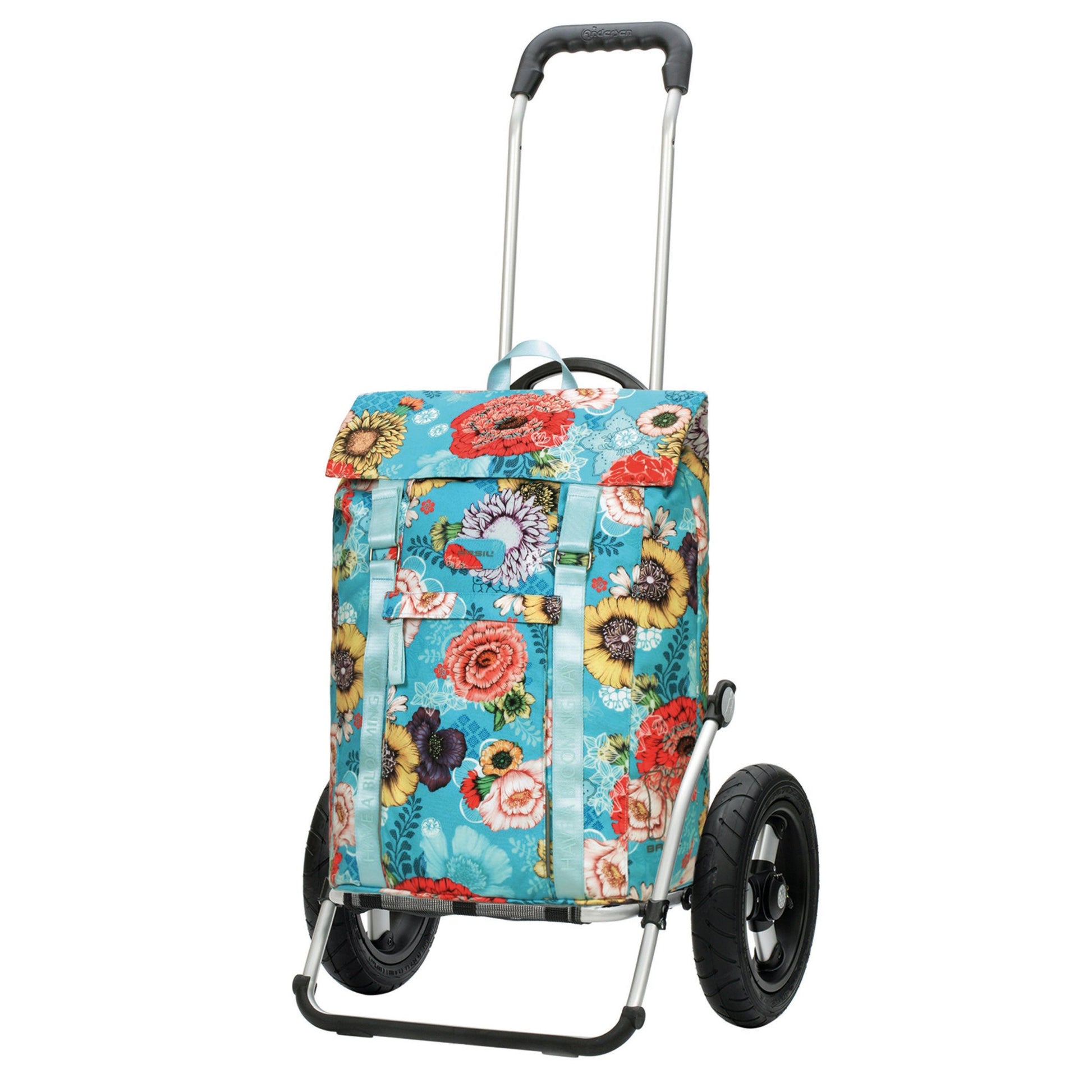 Andersen Shopper Manufaktur-Royal Shopper (Luft-Kugellagerrad 29 cm) Basil Bloom blau-www.shopping-trolley.ch-bild1