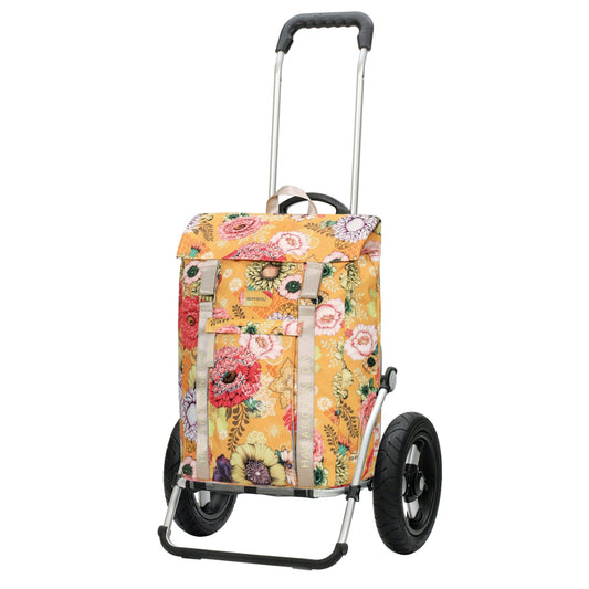 Andersen Shopper Manufaktur-Royal Shopper (Luft-Kugellagerrad 29 cm) Basil Bloom gelb-www.shopping-trolley.ch-bild1