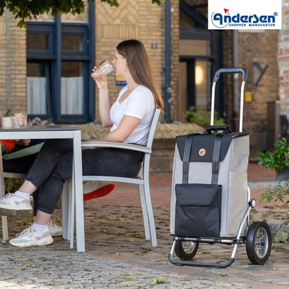 Andersen Shopper Manufaktur-Royal Shopper (Metallspeichenrad 25 cm) Senta 2.0 grau-www.shopping-trolley.ch-bild6