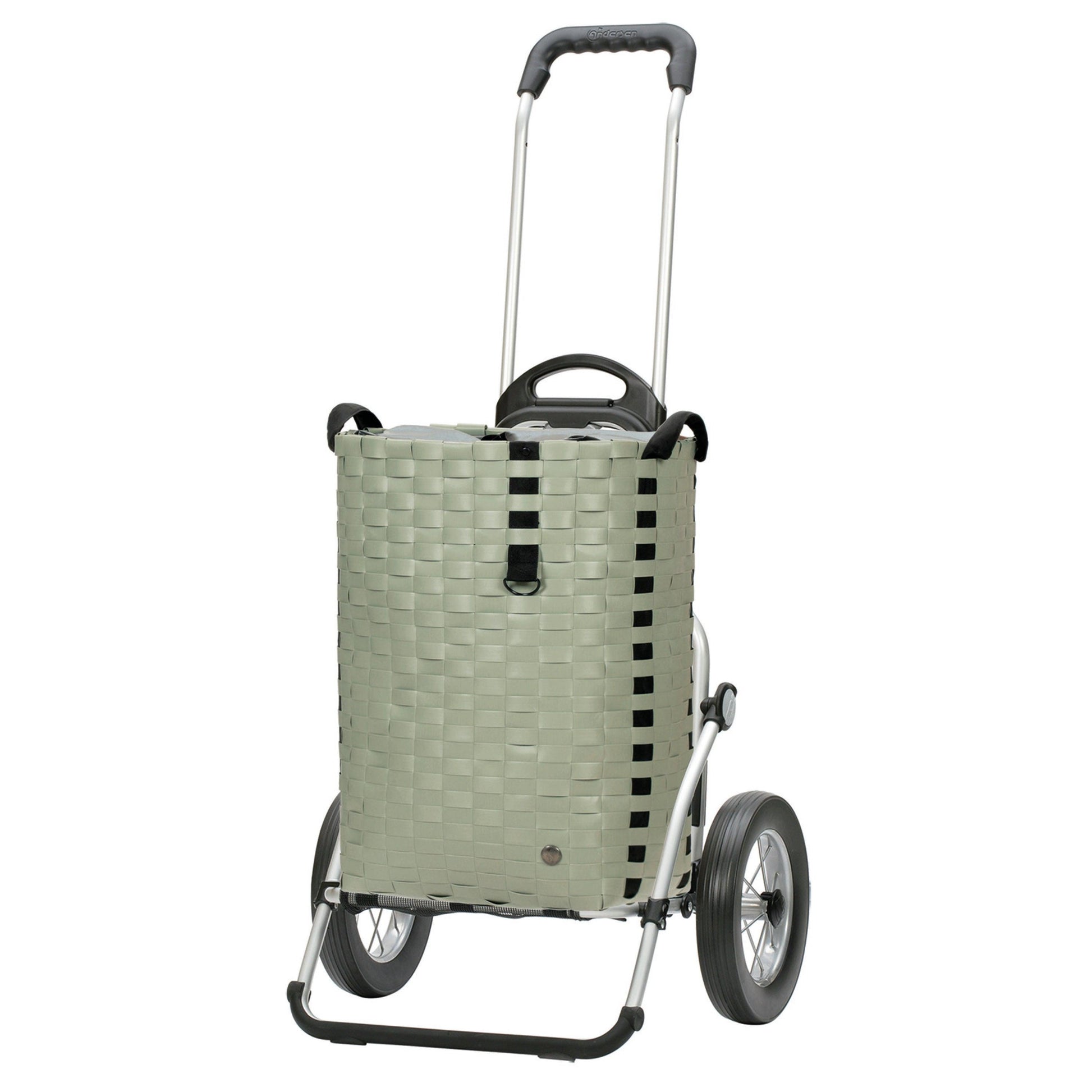 Andersen Shopper Manufaktur-Royal Shopper (Metallspeichenrad 25 cm) Silja sage green-www.shopping-trolley.ch-bild1