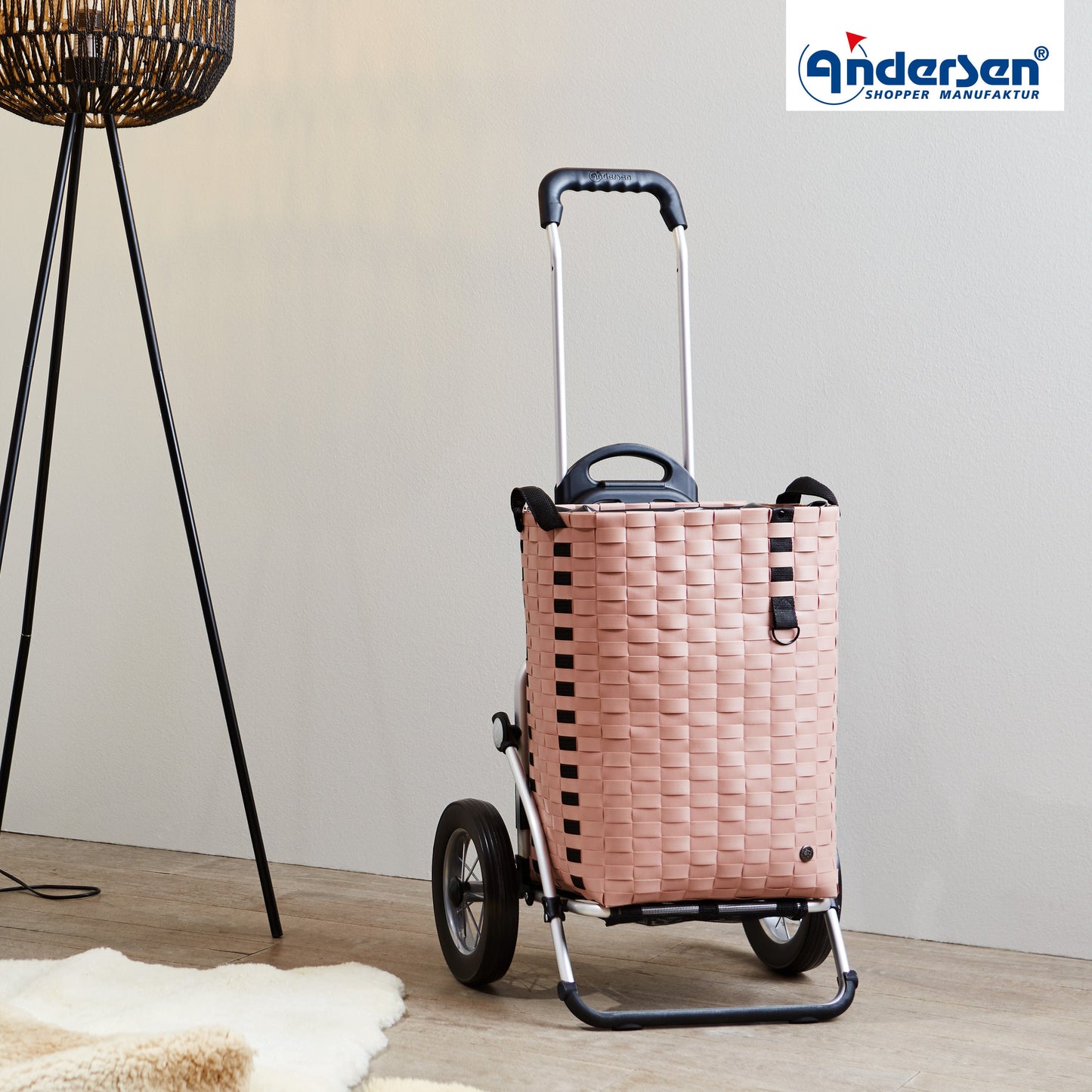 Andersen Shopper Manufaktur-Royal Shopper (Metallspeichenrad 25 cm) Silja terra pink-www.shopping-trolley.ch-bild6