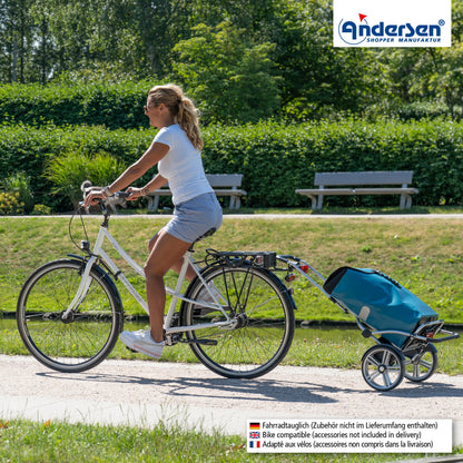 Andersen Shopper Manufaktur-Royal Shopper Plus (Kugellagerrad 25 cm) Ortlieb petrol-www.shopping-trolley.ch-bild6