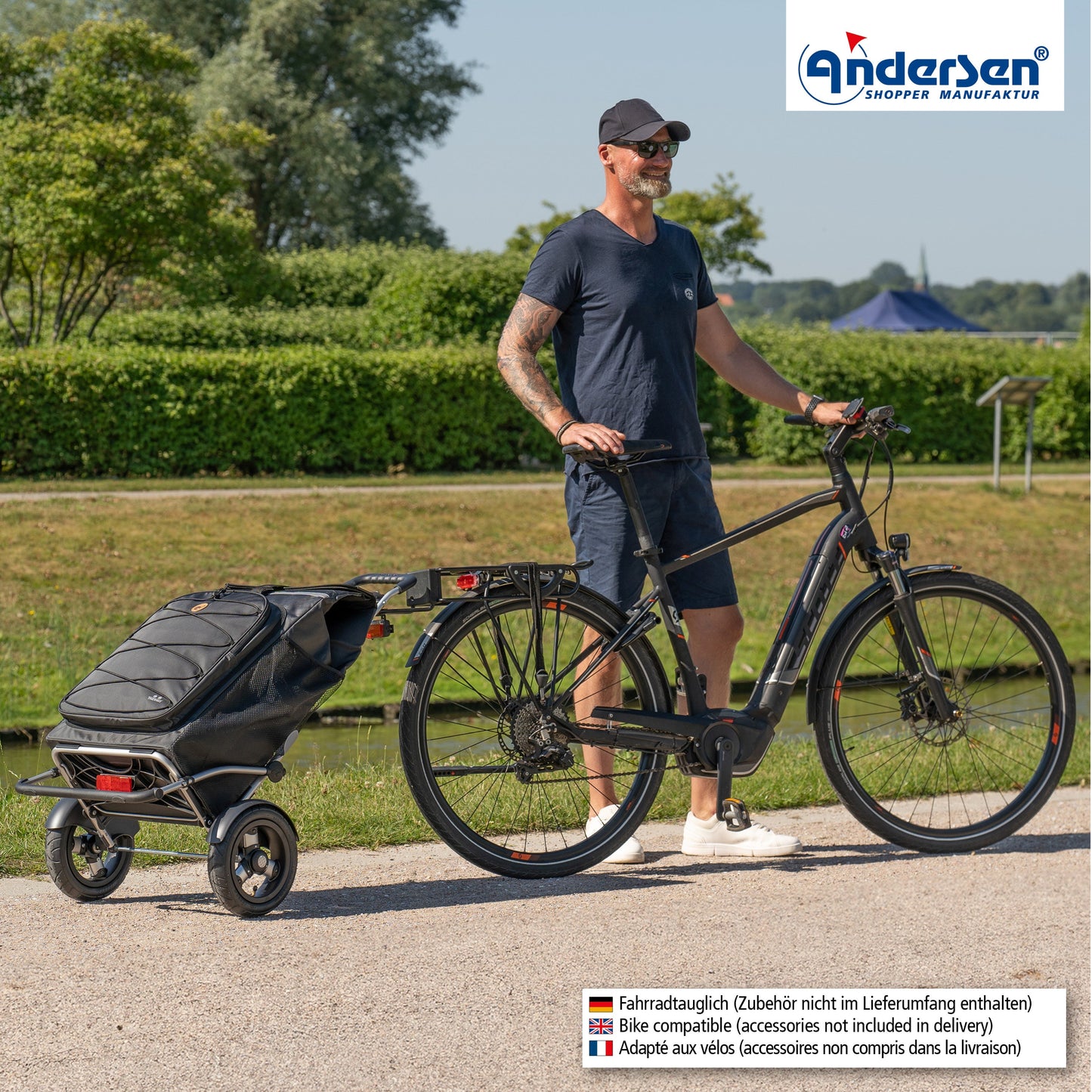 Andersen Shopper Manufaktur-Royal Shopper Plus (Luft-Kugellagerrad 25 cm) Fado 2.1 schwarz-www.shopping-trolley.ch-bild6