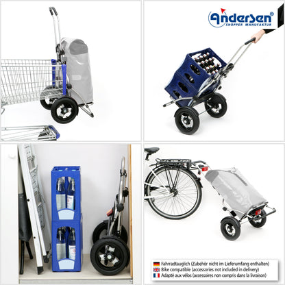 Andersen Shopper Manufaktur-Royal Shopper Plus (Luft-Kugellagerrad 25 cm) Lasse blau-www.shopping-trolley.ch-bild4