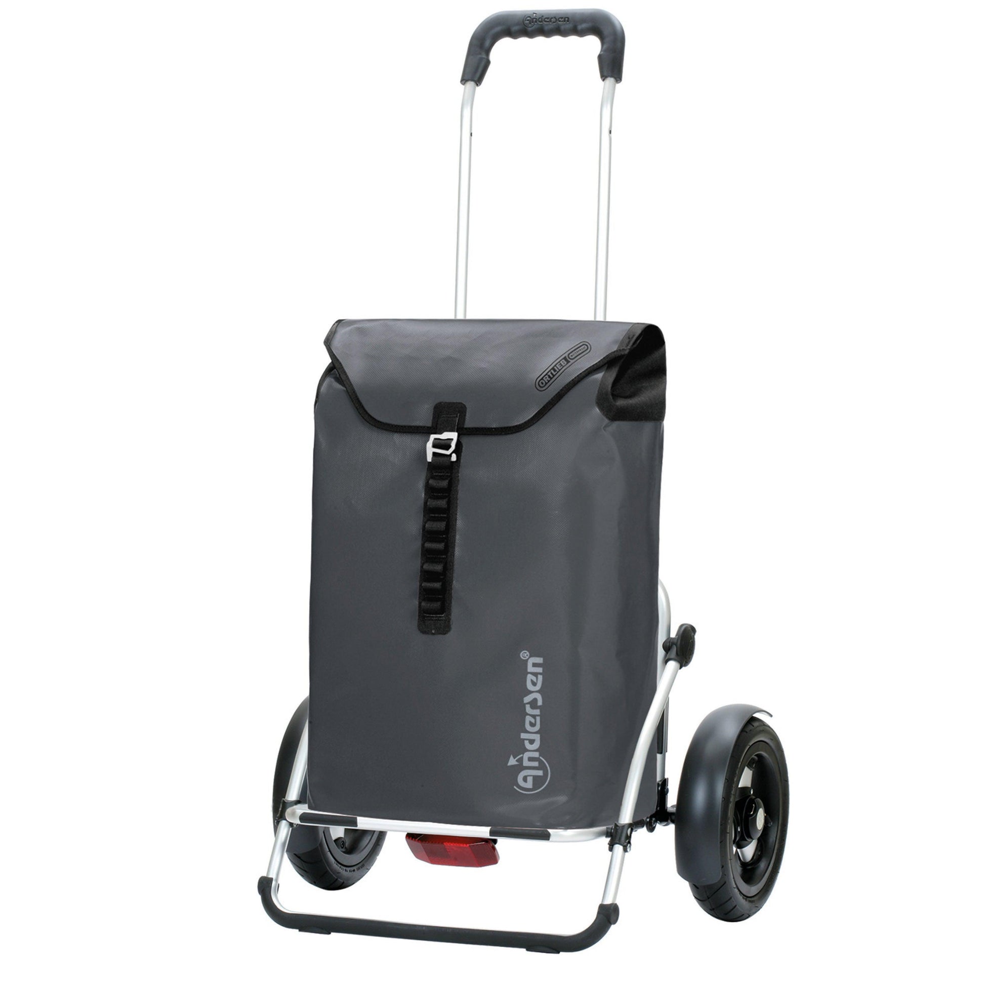 Andersen Shopper Manufaktur-Royal Shopper Plus (Luft-Kugellagerrad 25 cm) Ortlieb anthrazit-www.shopping-trolley.ch-bild1