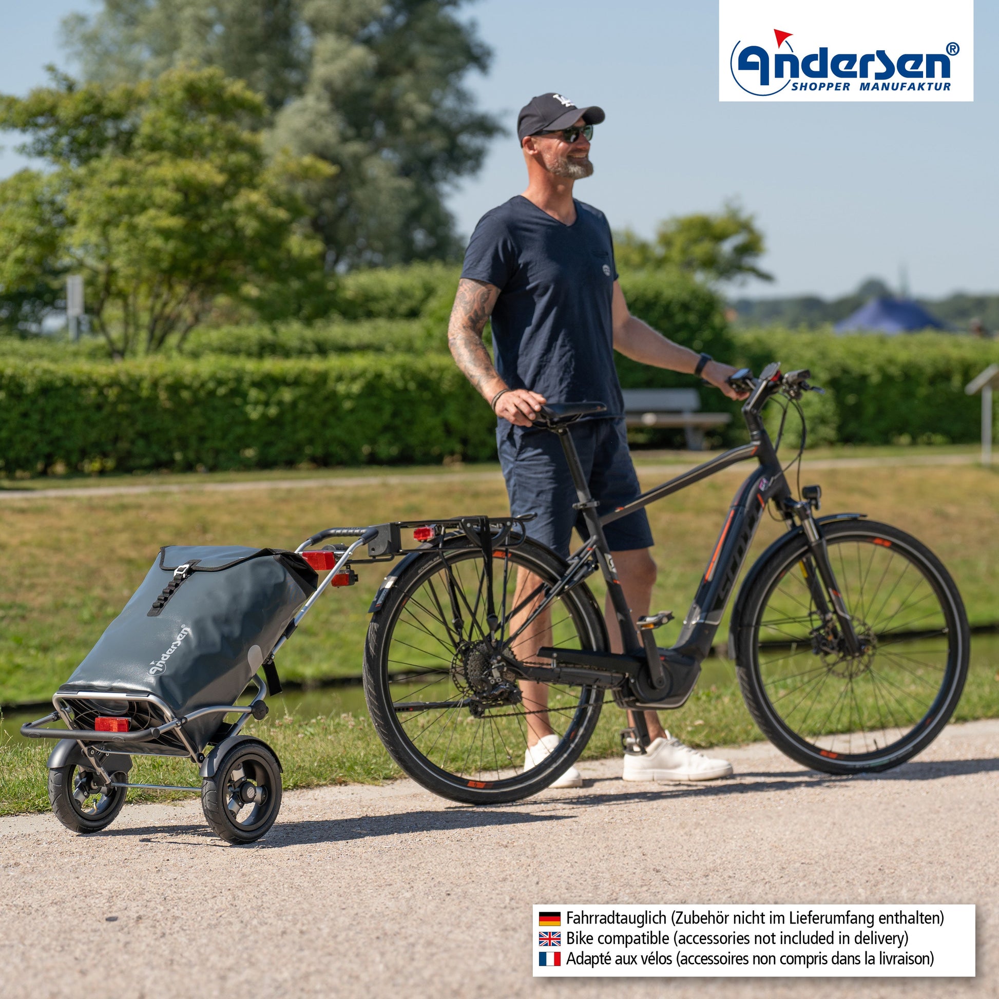 Andersen Shopper Manufaktur-Royal Shopper Plus (Luft-Kugellagerrad 25 cm) Ortlieb anthrazit-www.shopping-trolley.ch-bild6