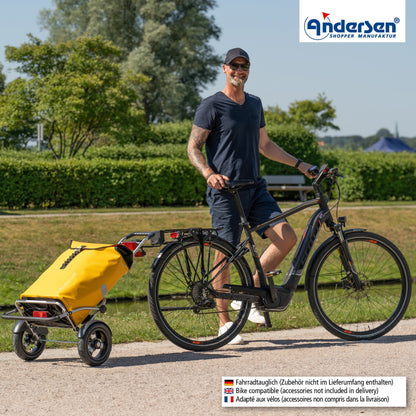 Andersen Shopper Manufaktur-Royal Shopper Plus (Luft-Kugellagerrad 25 cm) Ortlieb gelb-www.shopping-trolley.ch-bild6