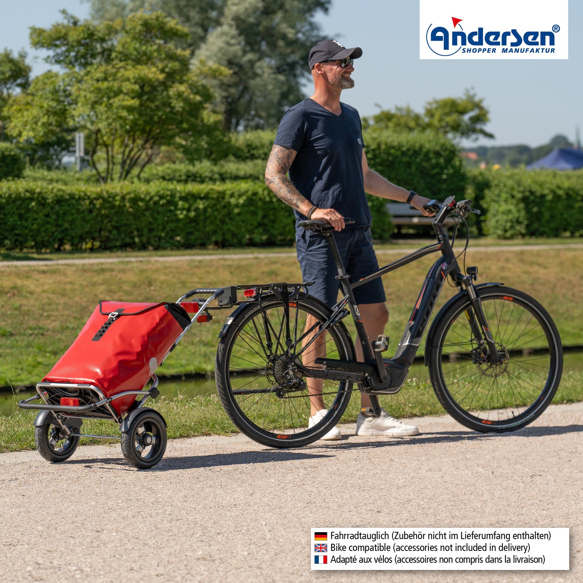 Andersen Shopper Manufaktur-Royal Shopper Plus (Luft-Kugellagerrad 25 cm) Ortlieb rot-www.shopping-trolley.ch-bild6