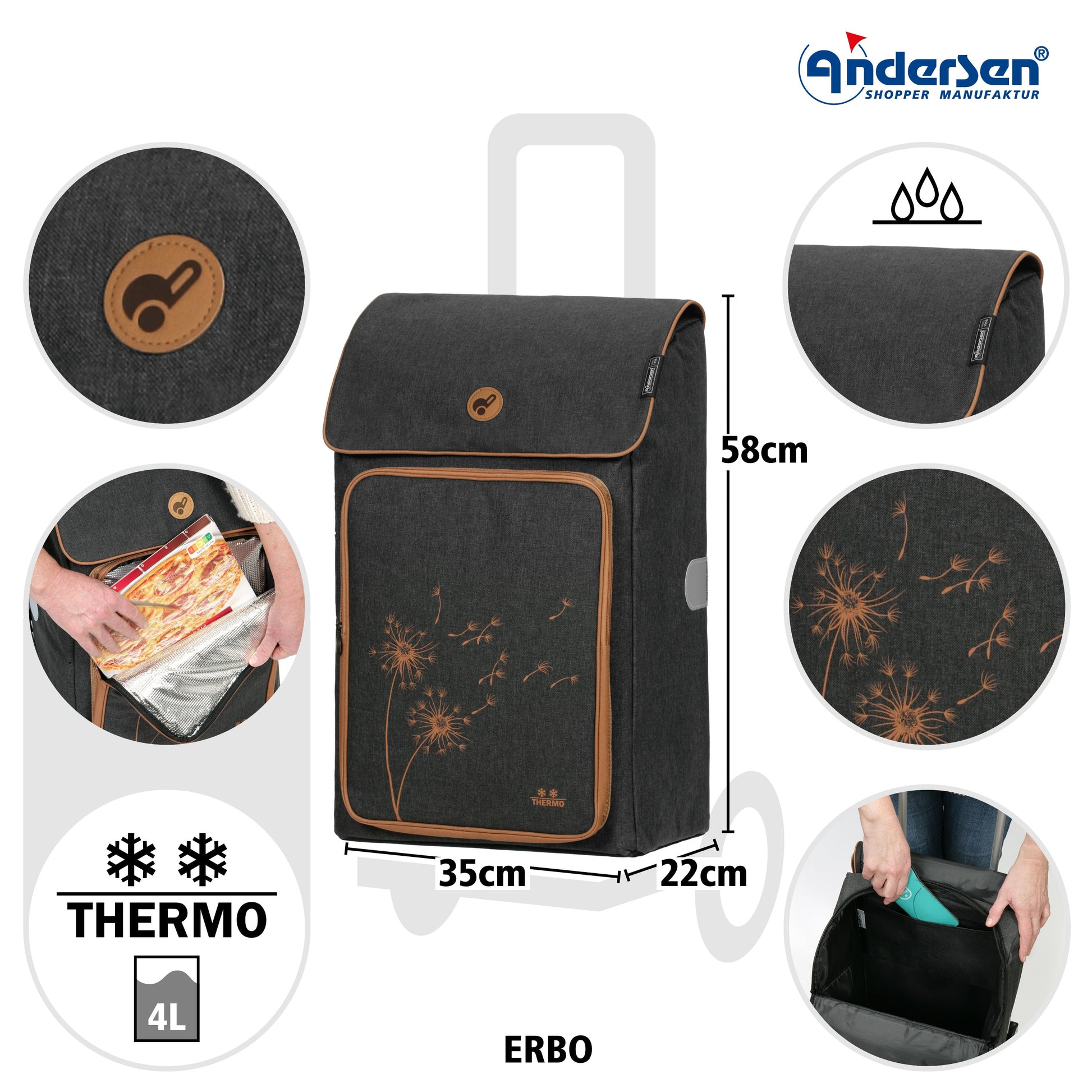 Andersen Shopper Manufaktur-Treppensteiger Royal Shopper Erbo schwarz-www.shopping-trolley.ch-bild3