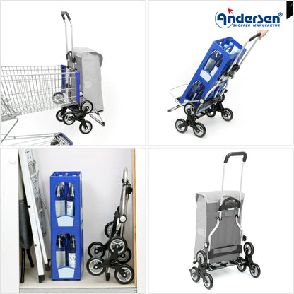 Andersen Shopper Manufaktur-Treppensteiger Royal Shopper Fita blau-www.shopping-trolley.ch-bild4