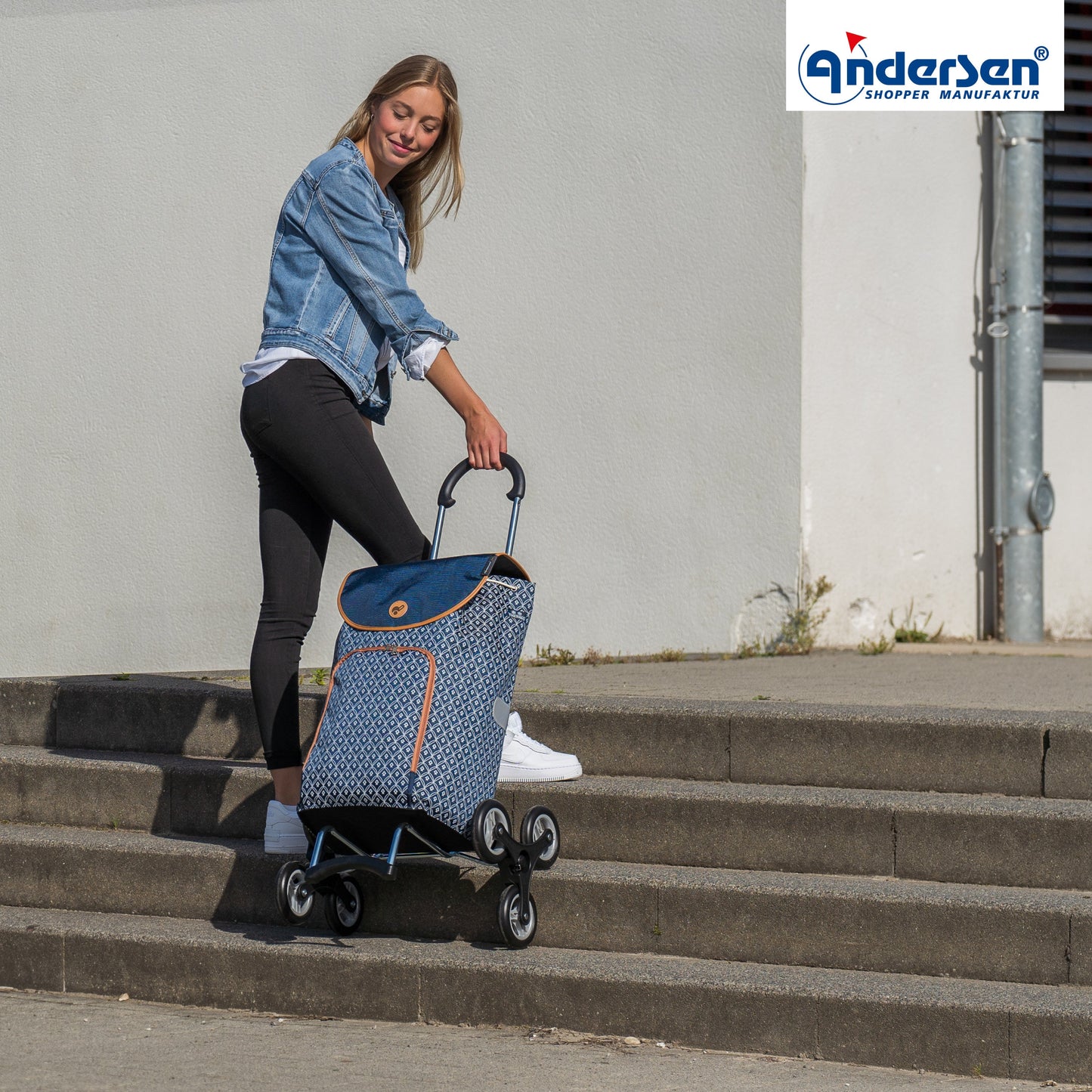 Andersen Shopper Manufaktur-Treppensteiger Scala Shopper Famke blau-www.shopping-trolley.ch-bild6