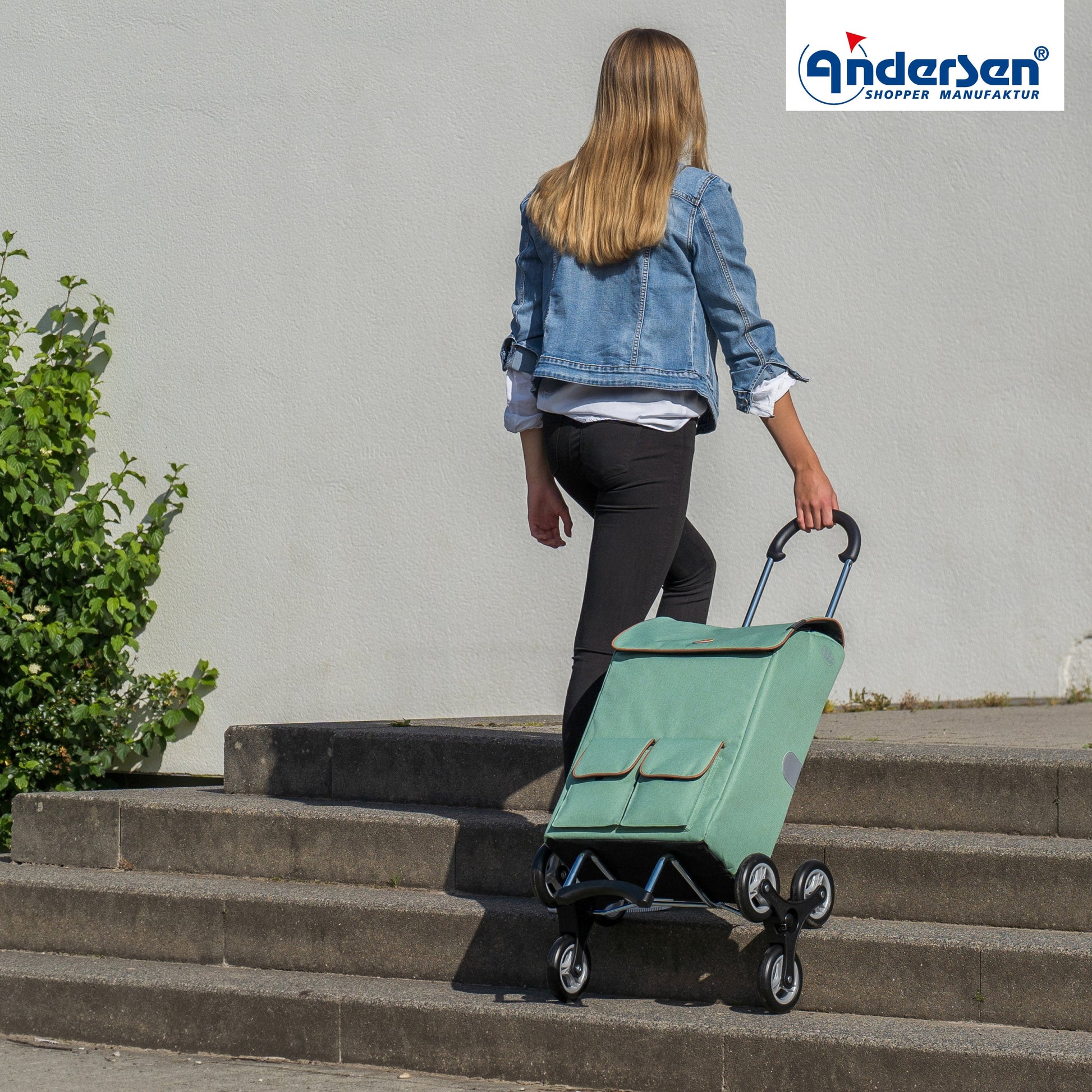 Andersen Shopper Manufaktur-Treppensteiger Scala Shopper Ipek Mo salbei-www.shopping-trolley.ch-bild6