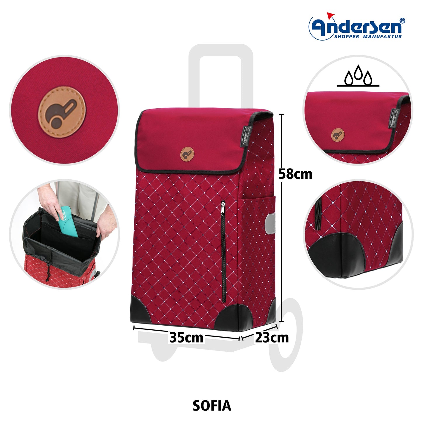 Andersen Shopper Manufaktur-Treppensteiger Scala Shopper Sofia rot-www.shopping-trolley.ch-bild3