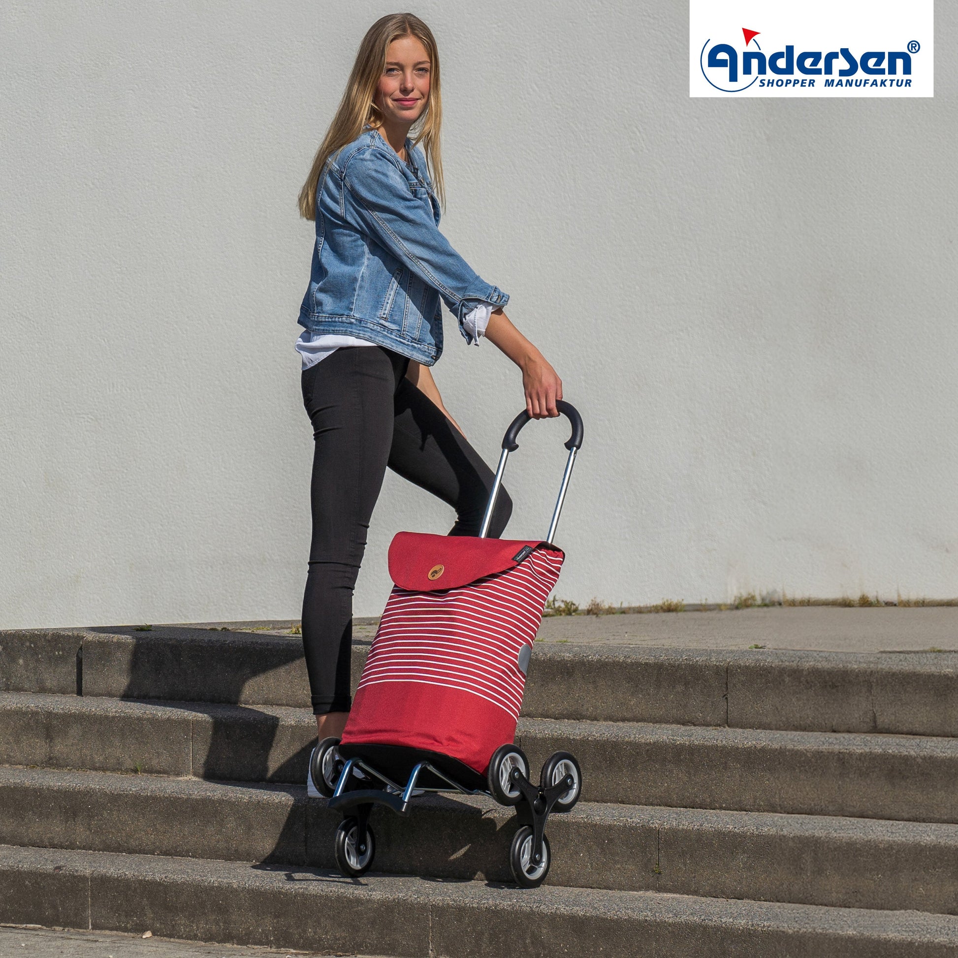 Andersen Shopper Manufaktur-Treppensteiger Scala Shopper Tilde rot-www.shopping-trolley.ch-bild6