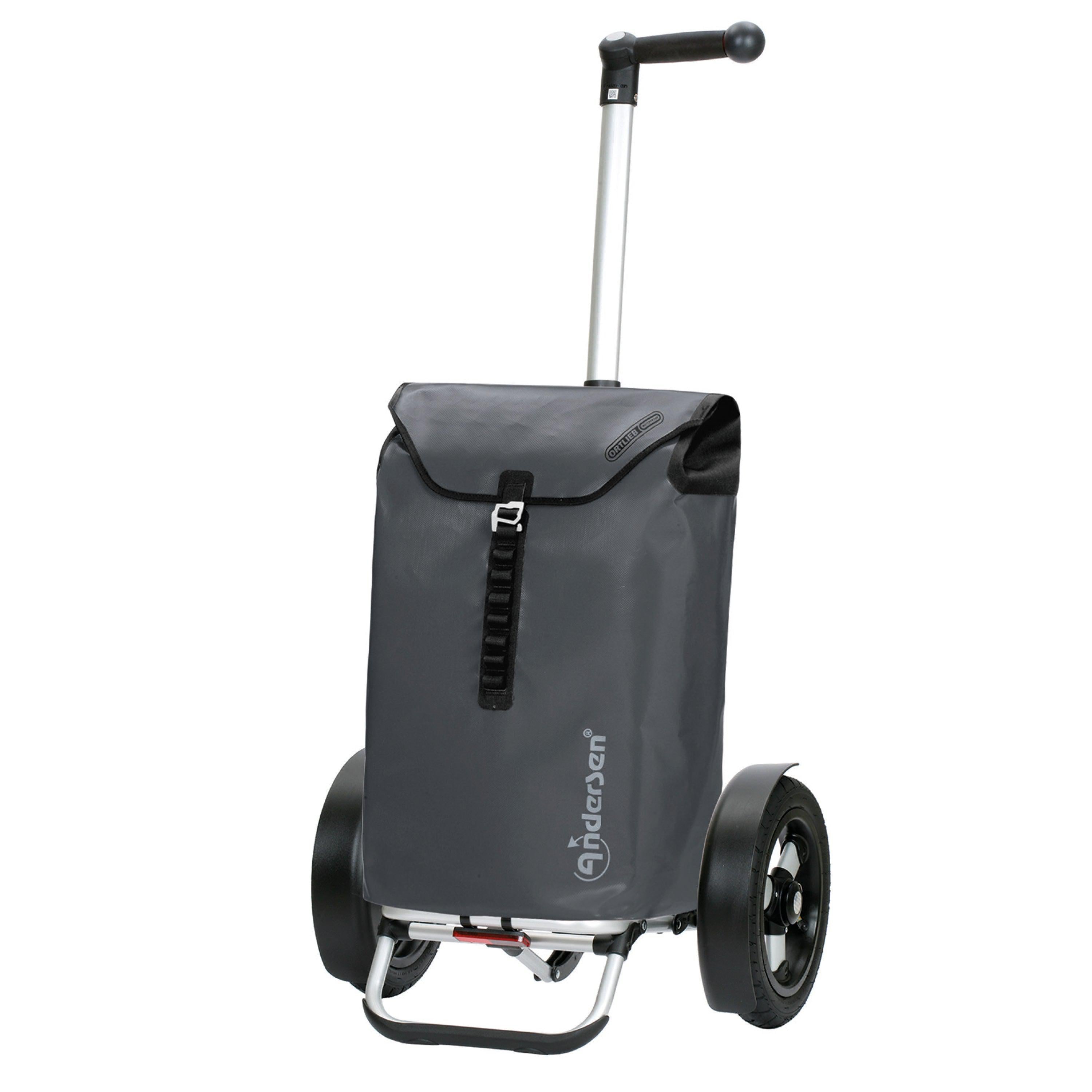 Andersen Shopper Manufaktur-Tura Shopper (Luft-Kugellagerrad 29 cm) Ortlieb anthrazit-www.shopping-trolley.ch-bild1