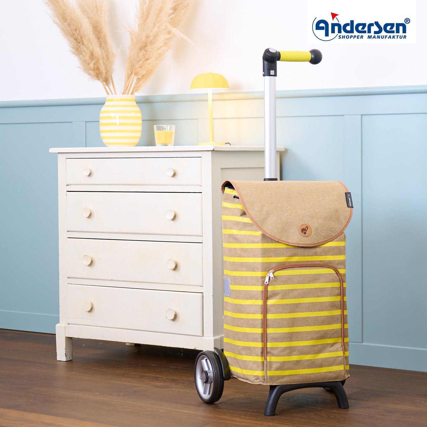 Andersen Shopper Manufaktur-Unus Shopper Fun Eske gelb-www.shopping-trolley.ch-bild7