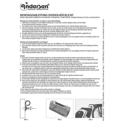 Diodenrücklicht mit Batterien