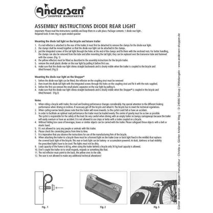 Diodenrücklicht mit Batterien