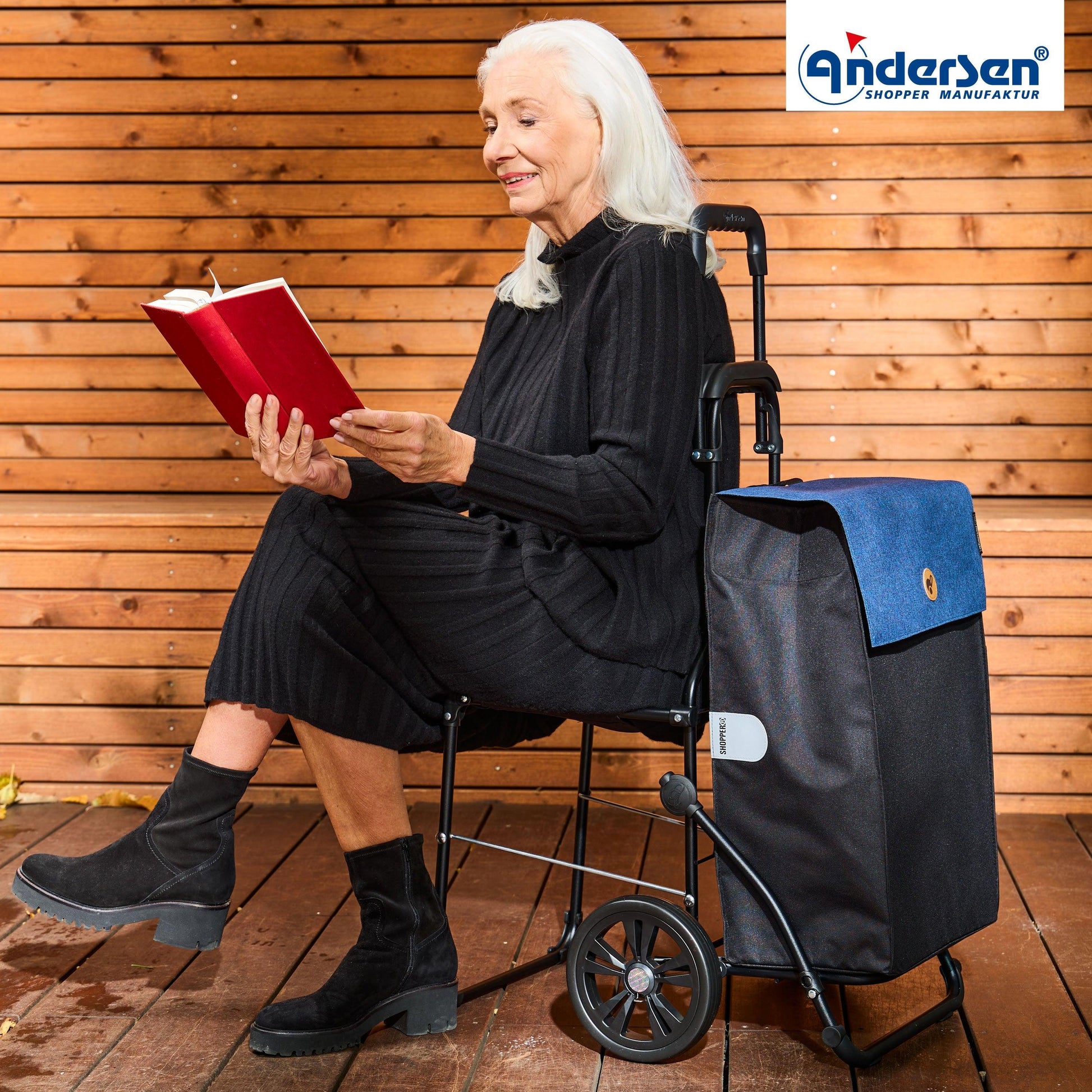 Andersen-Komfort Shopper Hera - Blau-shopping-trolley.ch