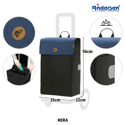 Andersen-Komfort Shopper Hera - Blau-shopping-trolley.ch