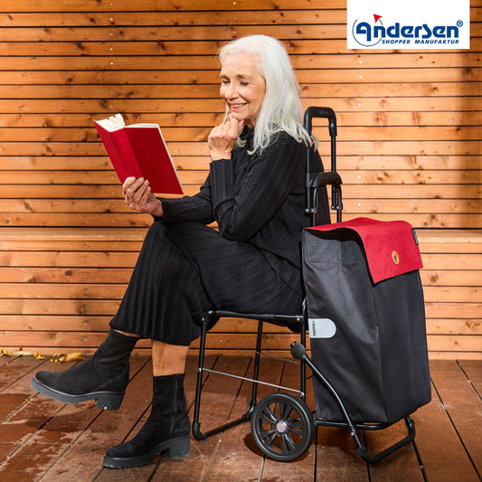 Andersen-Komfort Shopper Hera - Rot-shopping-trolley.ch