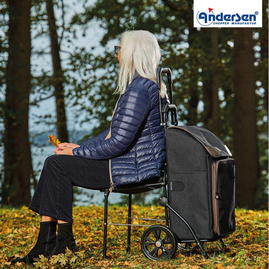 Andersen-Komfort Shopper Holk - Schwarz-shopping-trolley.ch