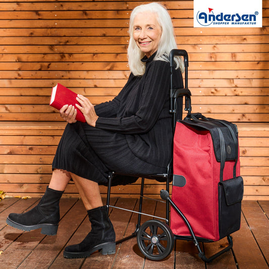 Andersen-Komfort Shopper Senta 2.0 - Rot-shopping-trolley.ch