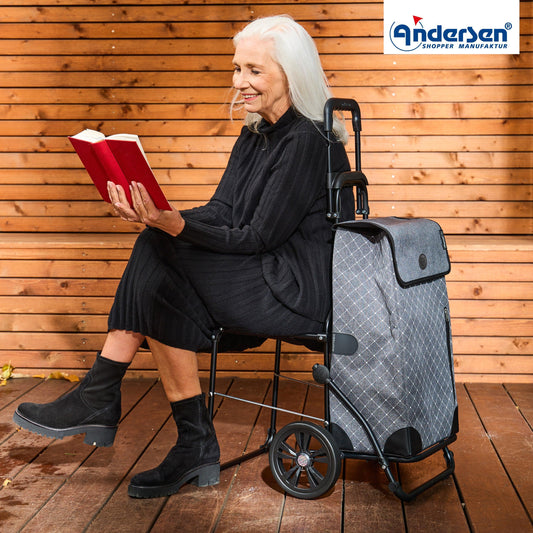 Andersen-Komfort Shopper Sofia - Anthrazit-shopping-trolley.ch