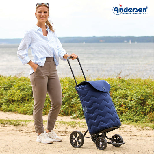 Andersen-Quattro Shopper Hilma - Blau-shopping-trolley.ch