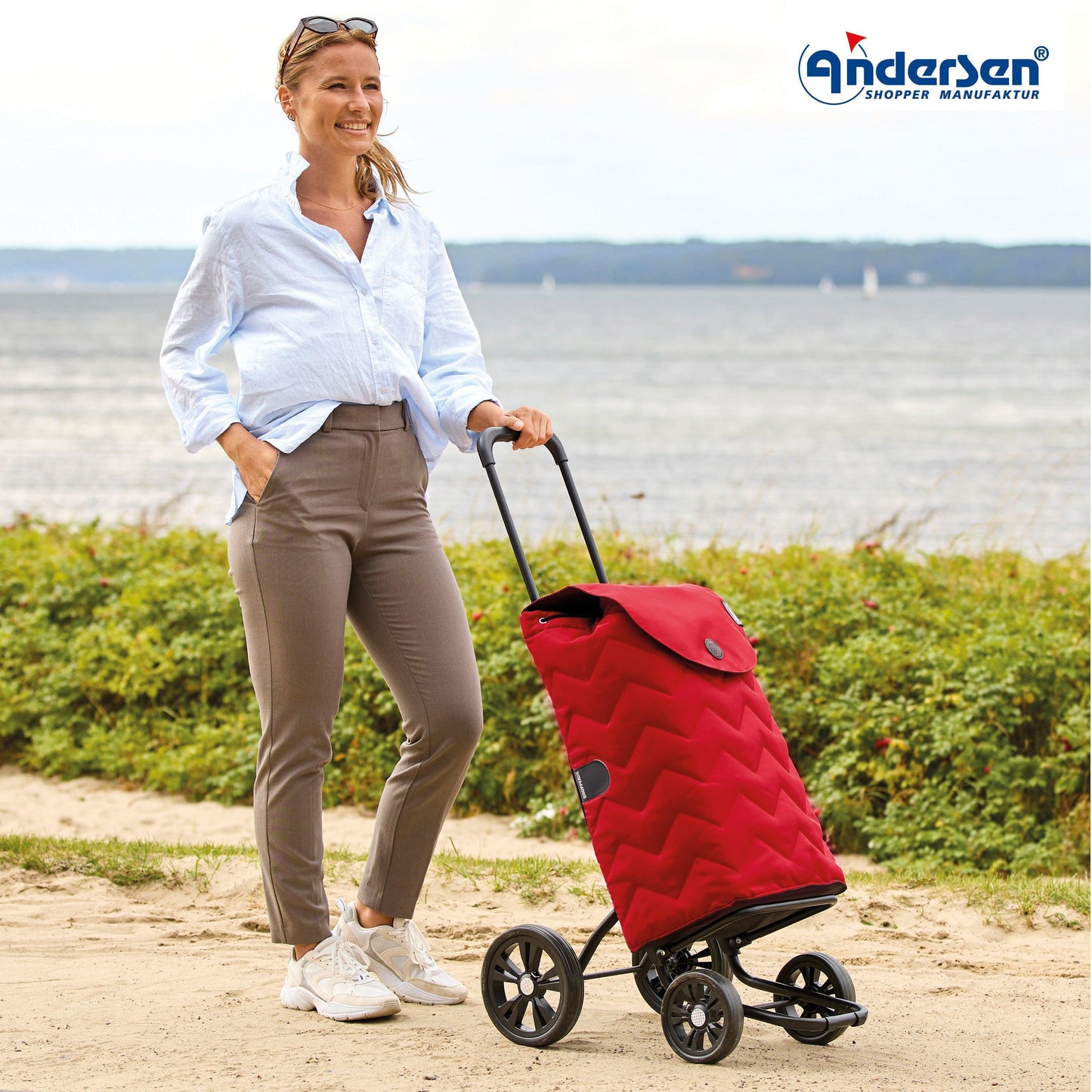 Andersen-Quattro Shopper Hilma - Rot-shopping-trolley.ch