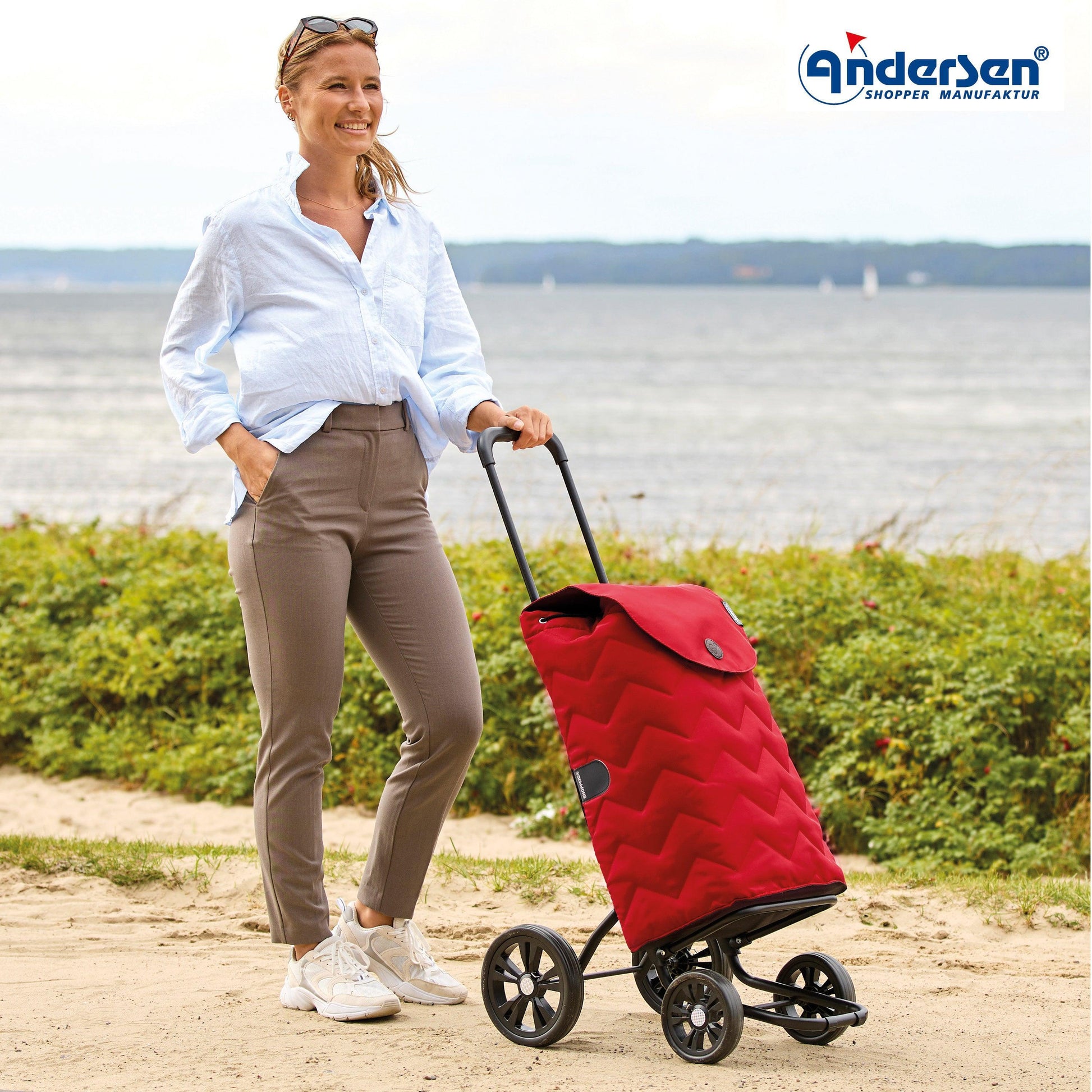 Andersen-Quattro Shopper Hilma - Rot-shopping-trolley.ch