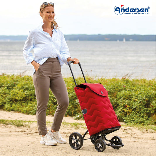 Andersen-Quattro Shopper Hilma - Rot-shopping-trolley.ch