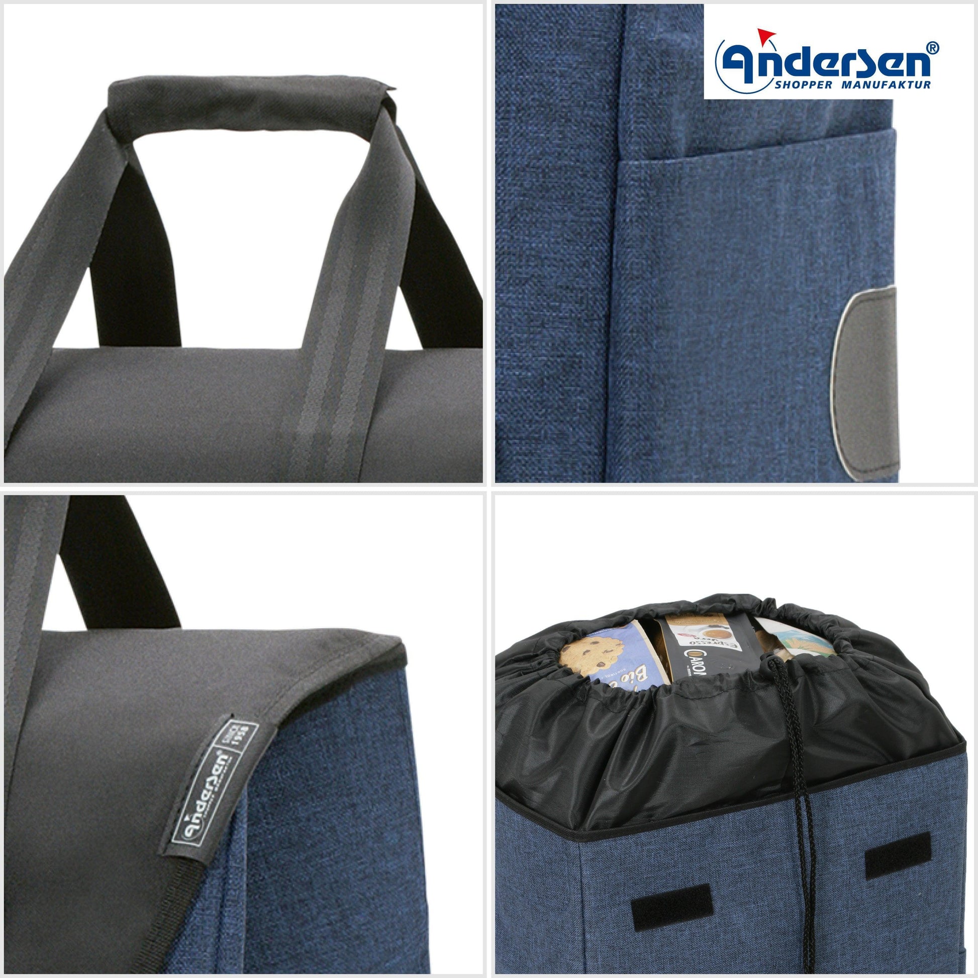 Andersen-Quattro Shopper Senta 2.0 - Blau-shopping-trolley.ch