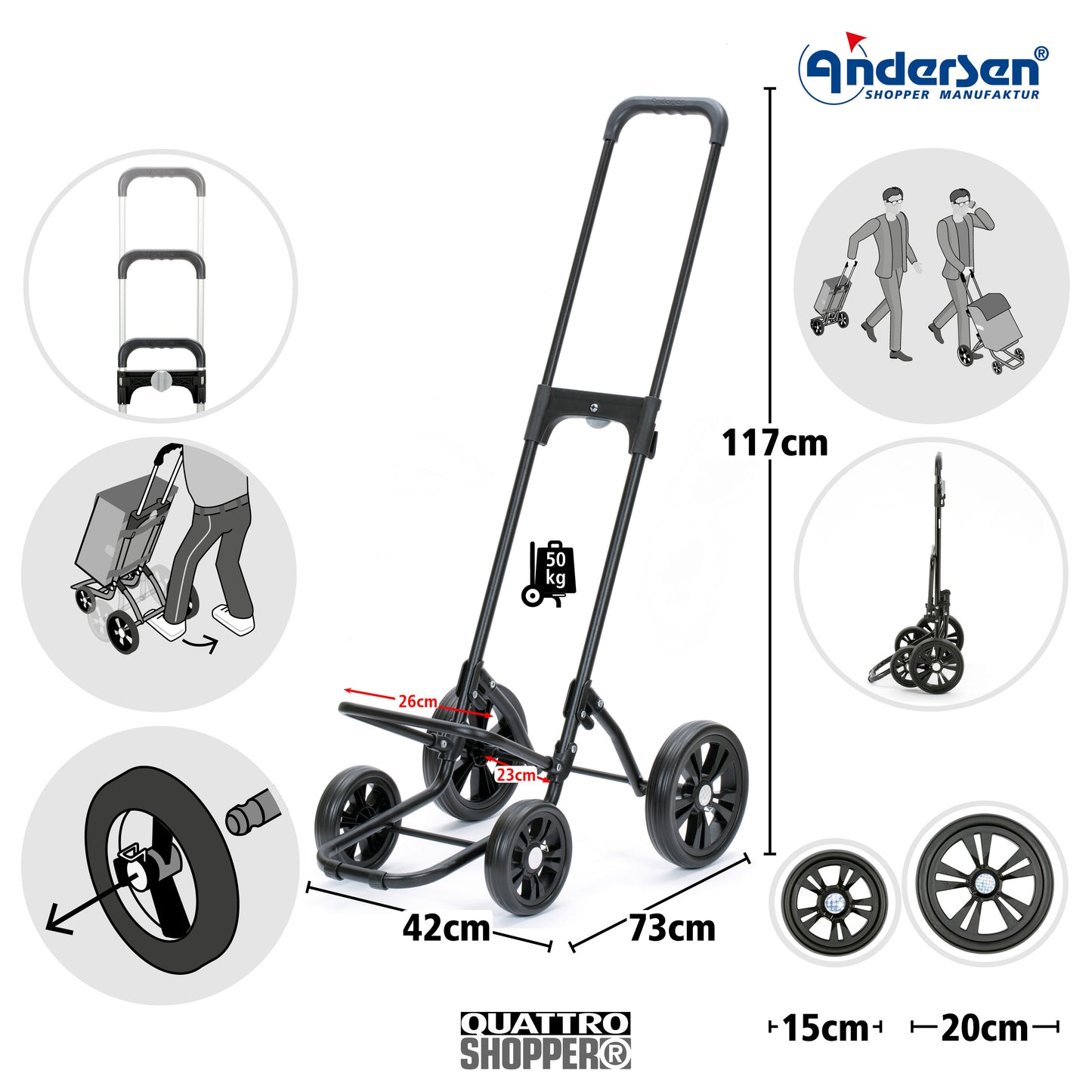 Andersen-Quattro Shopper Senta 2.0 - schwarz-shopping-trolley.ch